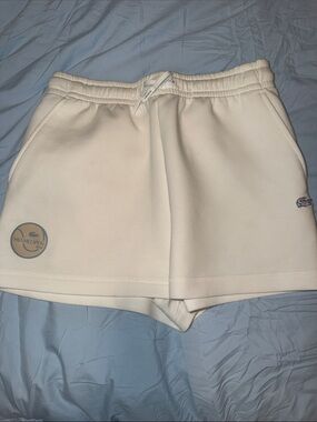 Lacoste Women's Cream Athletic Tennis Shorts